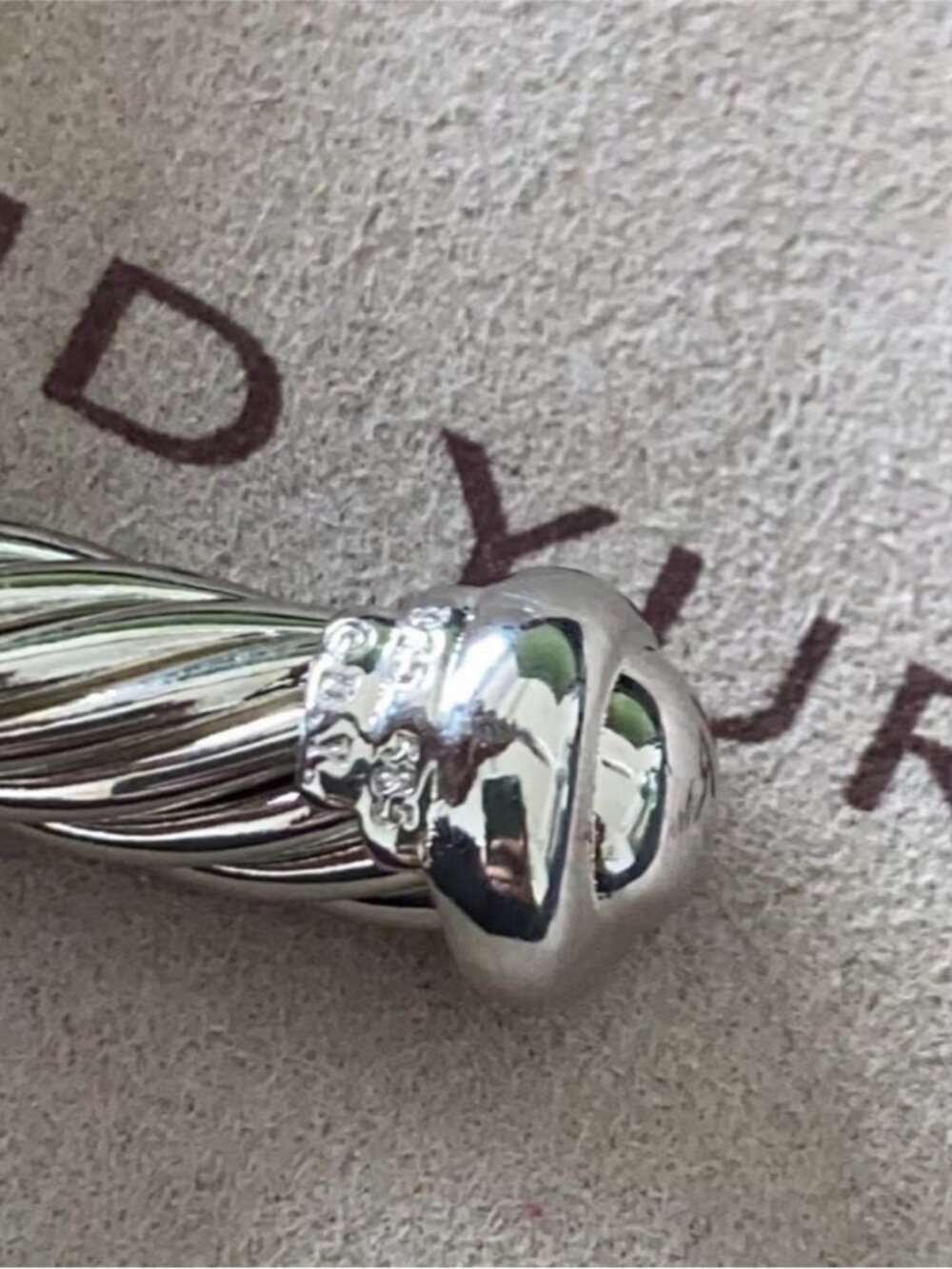 David Yurman Silver and Gold Bracelet 7mm - Picture 6 of 7